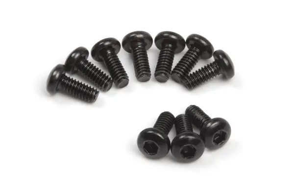 Button Head Screw M2x3mm (Hex Socket/10pcs) &mdash; image 2 of 2
