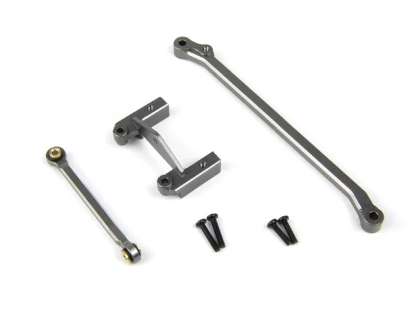 Aluminium Servo Mount & Steering Link Set (Gunmetal)