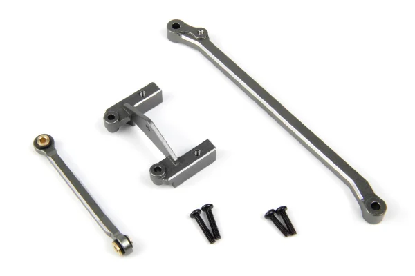 Aluminium Servo Mount & Steering Link Set (Gunmetal)