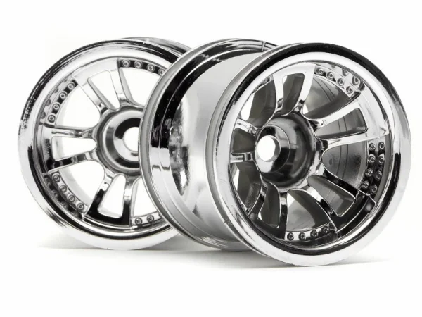 Split 5 Truck Wheel Chrome - Fits HPI Nitro MT - pair