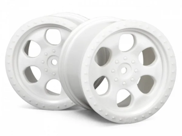 HPI 6 Spoke Wheel - White - 83x56mm - 14mm Hex - (pair)