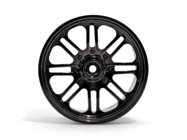 HPI 8 Spoke Wheel - Black Chrome - 83x56mm - 14mm Hex - (pair)