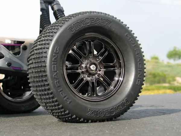HPI 8 Spoke Wheel - Black Chrome - 83x56mm - 14mm Hex - (pair)