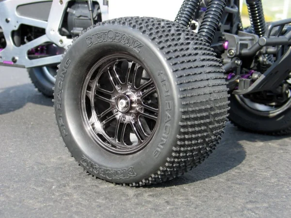HPI 8 Spoke Wheel - Black Chrome - 83x56mm - 14mm Hex - (pair)