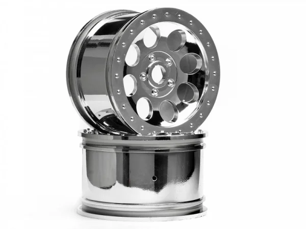 HPI MAG-8 Chrome 3.2 Inch Wheels (83X56mm) - 17mm Hex - 1 Pair