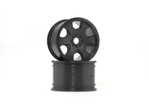 Warlock Wheel Black 83x56mm - 17mm Hex for Savage X / Hellfire - 2 Pcs