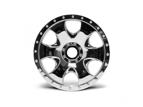 Warlock Wheel Chrome 83x56mm - 17mm Hex for Savage X / Hellfire - 2 Pcs