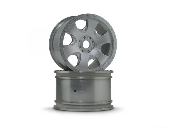 Warlock Wheel Matt Chrome 83x56mm - 17mm Hex for Savage X / Hellfire - 2 Pcs