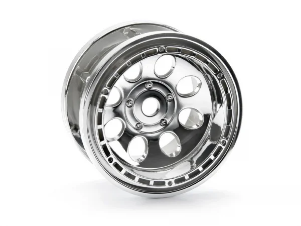 Rock 8 Beadlock 2.2 Inch Wheel - Chrome - Pair