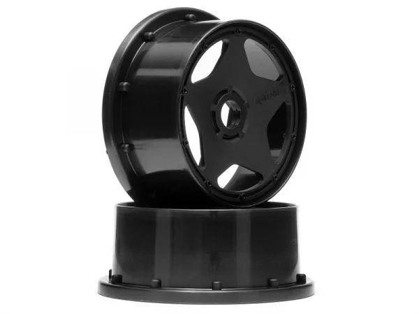 HPI Baja 5B Super Star Wheel - Black - Front - Pair