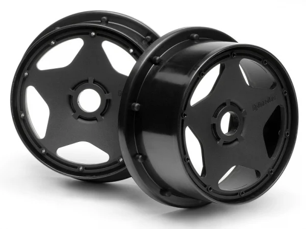 HPI Baja 5B Super Star Wheel - Black - Front - Pair