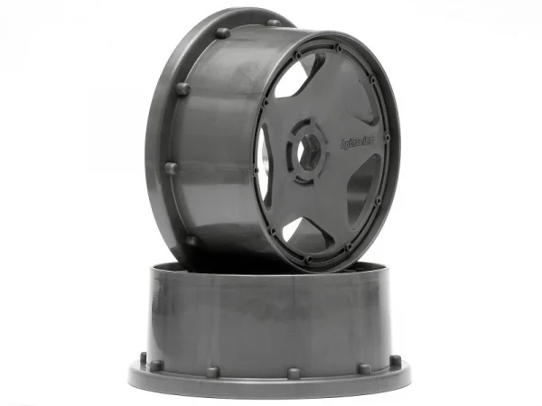 HPI Baja 5B Super Star Wheel - Gunmetal - Front - Pair — image 4 of 4