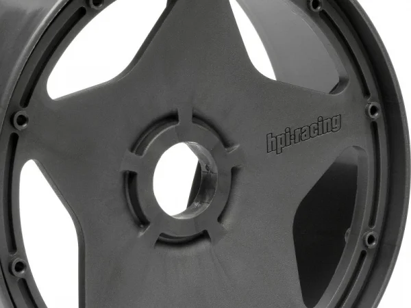 HPI Baja 5B Super Star Wheel - Gunmetal - Front - Pair — image 3 of 4