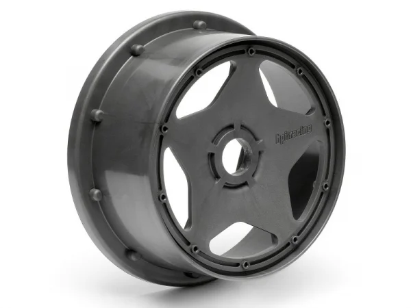 HPI Baja 5B Super Star Wheel - Gunmetal - Front - Pair — image 2 of 4