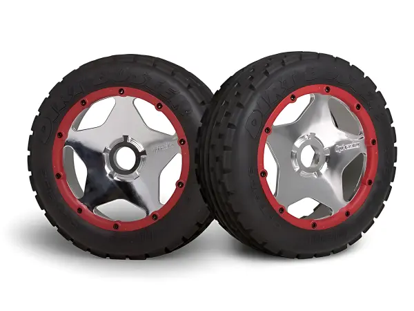 HPI Baja 5B Super Star Wheel - Shiny Chrome - Front - Pair — image 1 of 3