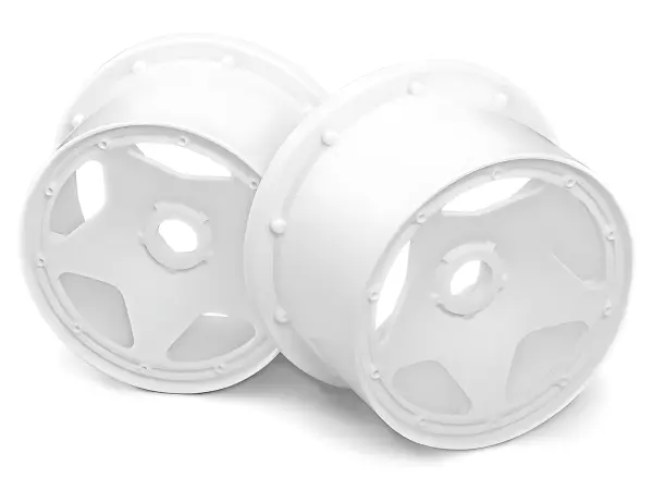 HPI Baja 5B Super Star Wheel - White - Rear - Pair — image 1 of 3
