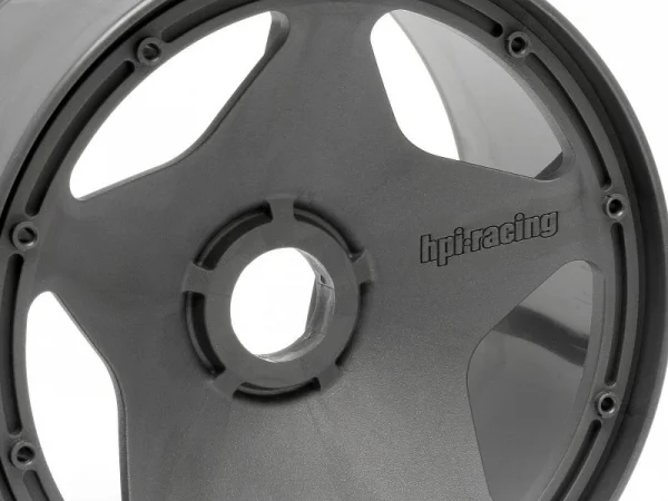 HPI Baja 5B Super Star Wheel - Gunmetal - Rear - Pair