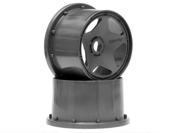 HPI Baja 5B Super Star Wheel - Gunmetal - Rear - Pair