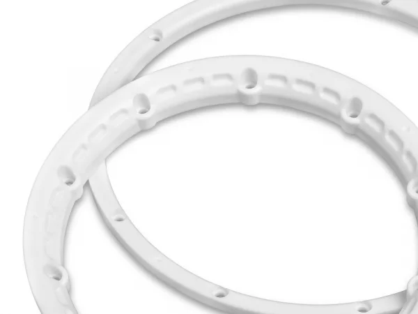 Heavy Duty Wheel Bead Lock Rings For HPI Baja 5B - White (1 Pair - Fits 2 Wheels)
