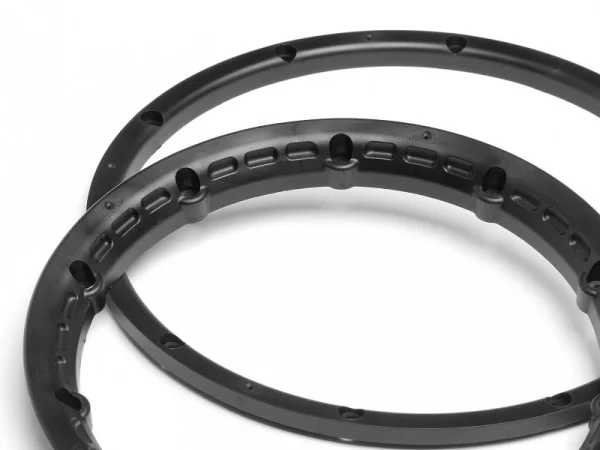 Heavy Duty Wheel Bead Lock Rings for HPI Baja 5B - Black (1 Pair - fits 2 Wheels)