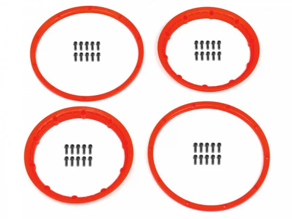 Heavy Duty Wheel Bead Lock Rings for HPI Baja 5B - Red (1 Pair - fits 2 Wheels)