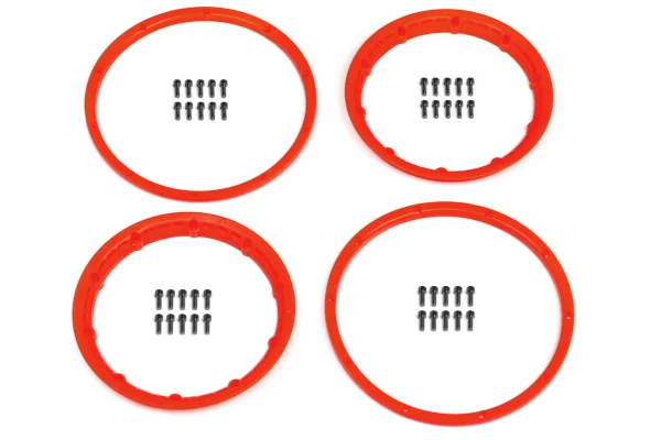 Heavy Duty Wheel Bead Lock Rings for HPI Baja 5B - Red (1 Pair - fits 2 Wheels)