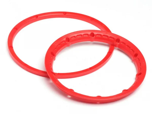 Heavy Duty Wheel Bead Lock Rings for HPI Baja 5B - Red (1 Pair - fits 2 Wheels)