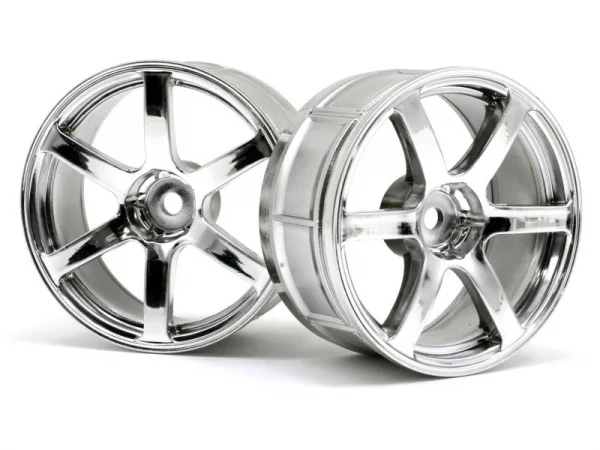 HPI LP29 Yokohama AVS Model T6 Chrome Wheels - 1 Pair