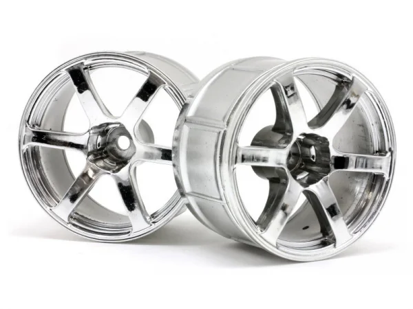 HPI LP35 Yokohama AVS Model T6 Chrome Wheels - 1 Pair
