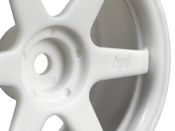 HPI TE37 Wheels 26mm White (0mm Offset)