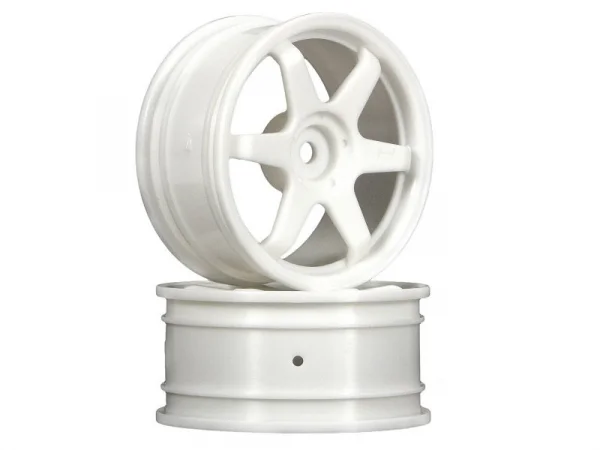 HPI TE37 Wheels 26mm White (0mm Offset)