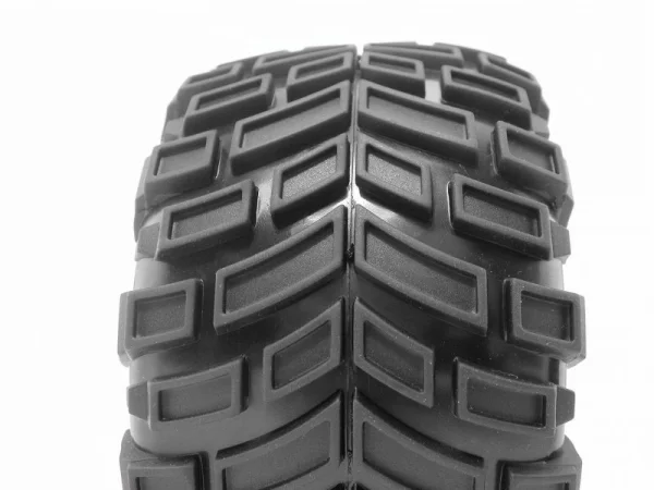 HPI Super Mudders Tyres Pre Glued on Chrome Ringz Wheels (14mm Hex)