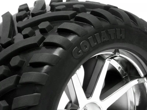 Goliath Tyre 7inch On Blast Whl Chrome With 17mm Hex