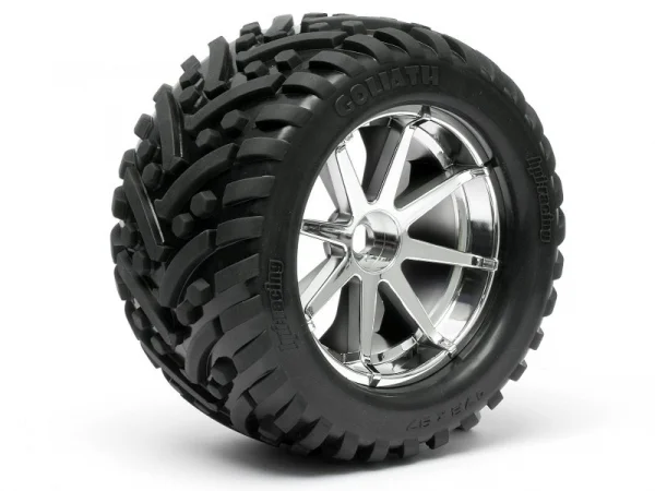 Goliath Tyre 7inch On Blast Whl Chrome With 17mm Hex