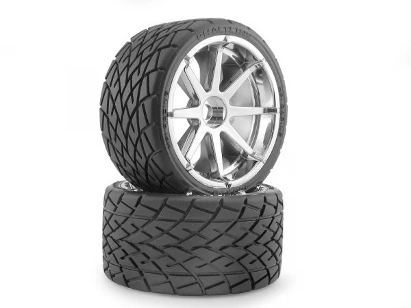 Phaltline Tyre 7inch On Blast Wheel Chrome With 17mm Hex