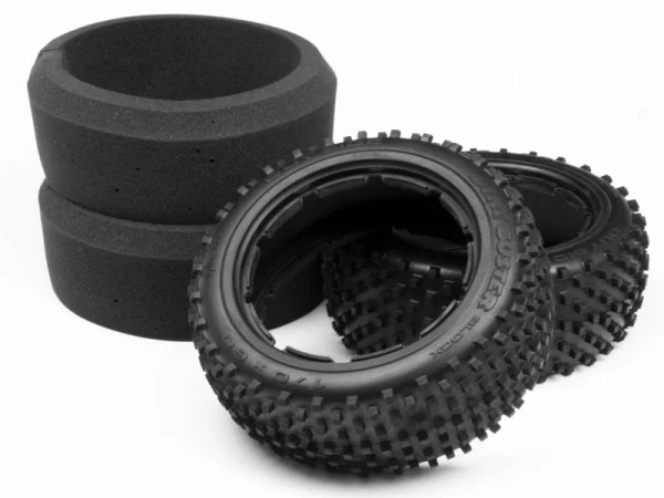 HPI Dirt Buster Front Block Tyre - M Compound - fits HPI Baja 5B - Pair