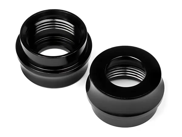 Big Bore Shock Bottom Cap Black D8 (2Pcs)