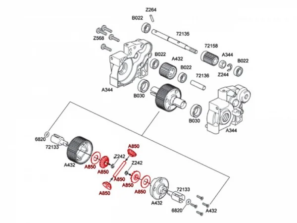 Gear Diff Bevel Gears (13T & 10T) Replaces HPA850