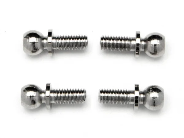 Ball 4.3x11.5mm 4-40 Hex Socket In Silver (4Pcs)