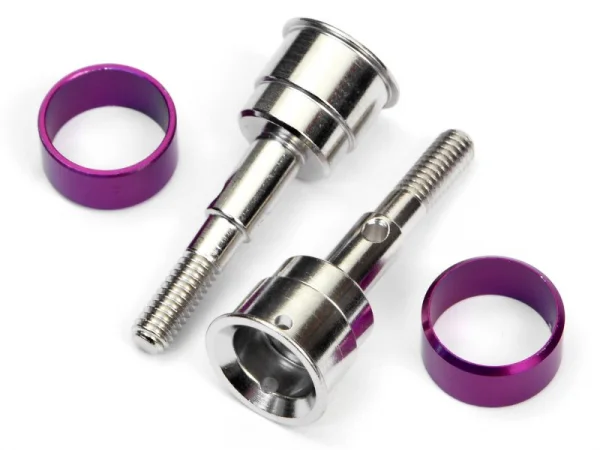 Axle 13x33mm & Retainer 2Pcs for 86301 Univ Dogbone MT2 Fr