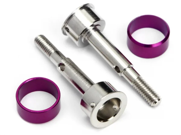 Axle 13x36mm & Retainer 2Pcs for 86302 Univ Dogbone MT2 Rr