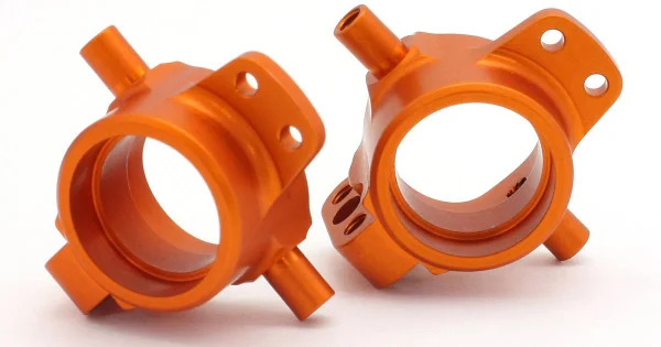 HD Aluminium Front Hub Carrier (Orange/2pcs) — image 1 of 2