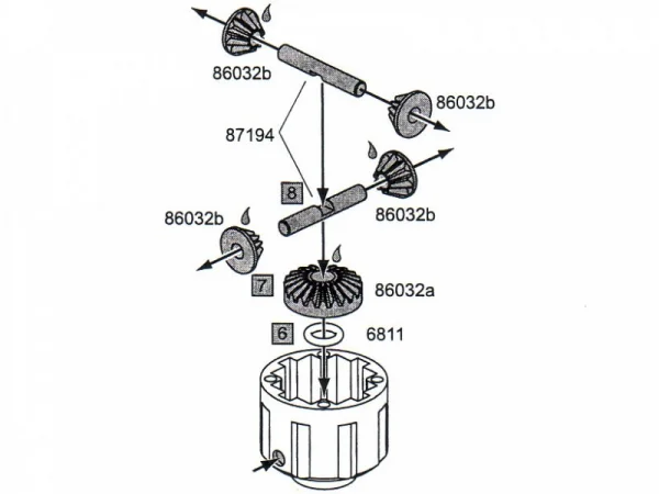 4 Bevel Gear Differential Set - Conversion Kit - For HPI Savage