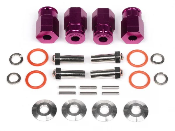 Aluminium Wide Hex Hub 24mm Purple Wheely King/ Mt2 ETC.