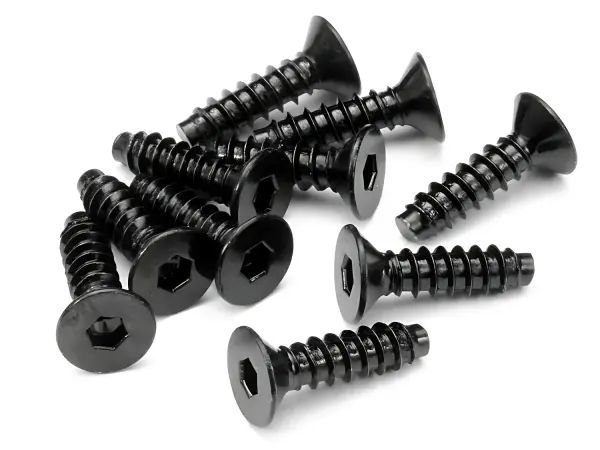 TP Flat Head Screw M4X15mm (10) Hex Socket