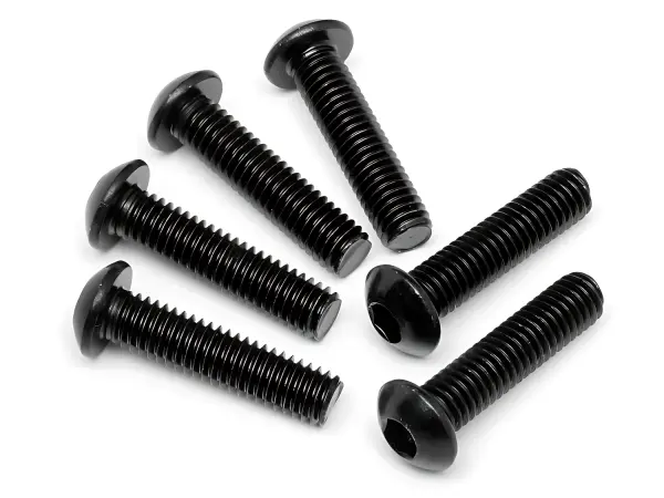 Button Head Screw M6x25mm (6pcs) 4.0mm Hex Socket
