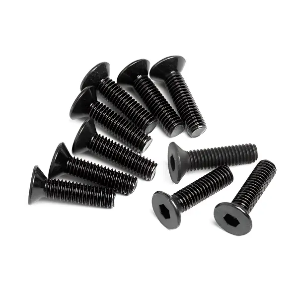 Countersunk Flat Head Screw M3x12mm (6pcs) 2mm Hex Socket — image 1 of 2