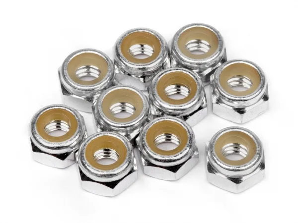 Aluminium Lock Nut M4 (Silver/10Pcs) — image 1 of 2