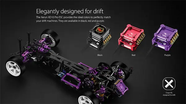 Hobbywing XeRun XD10 Pro Drift Speed Control - Red &mdash; image 8 of 15