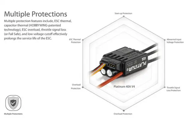 Hobbywing Platinum 25A 6S V4 Speed Control — image 7 of 8